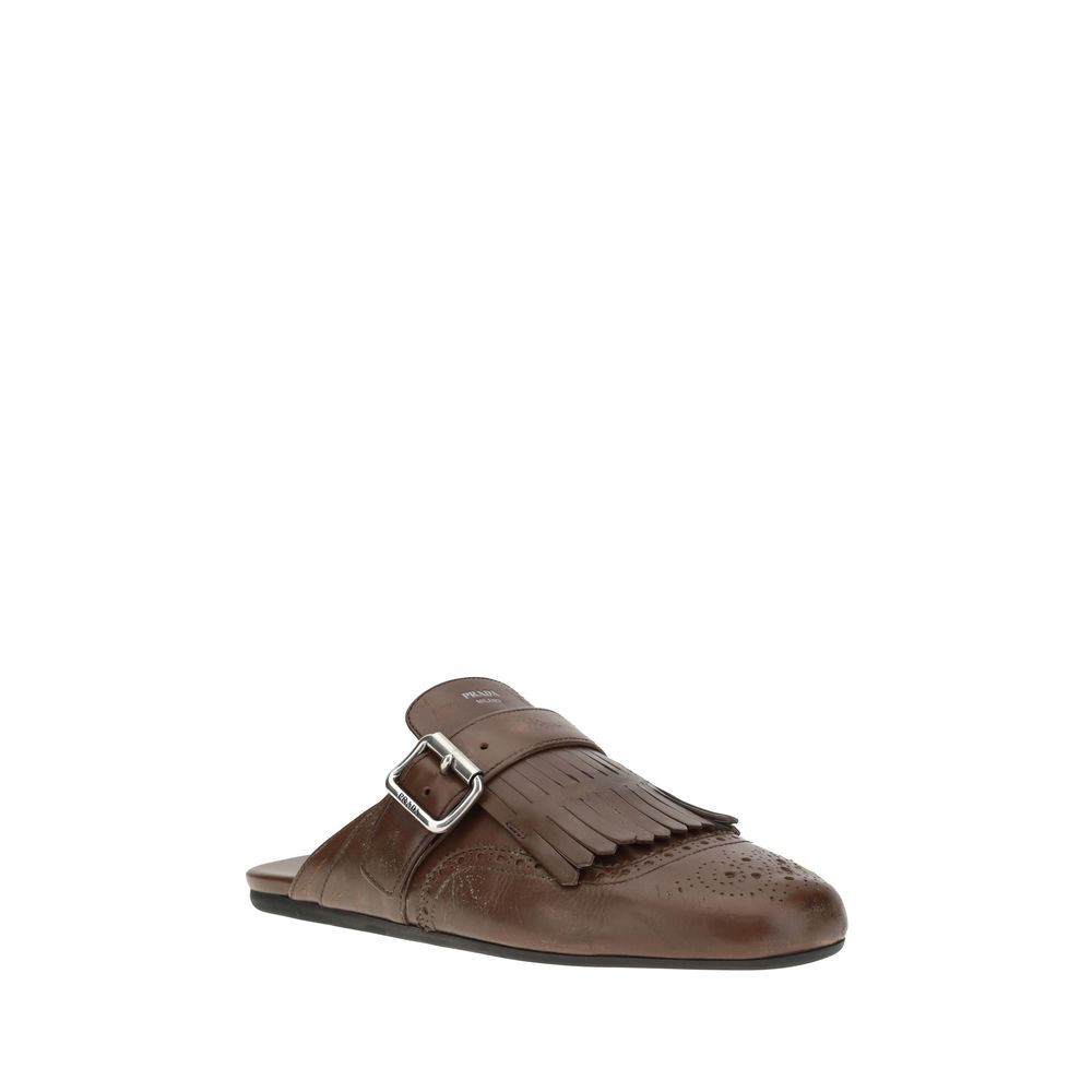 Mulas de cuero Prada
