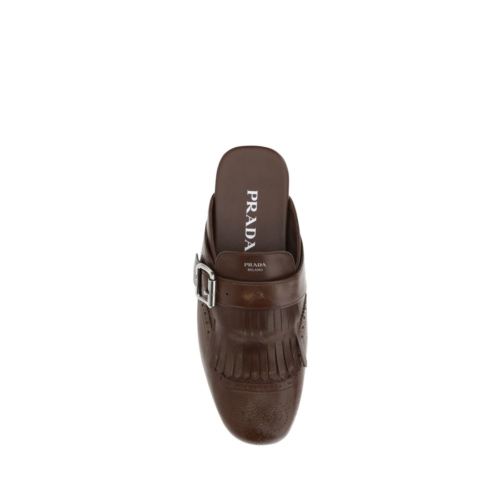 Mulas de cuero Prada