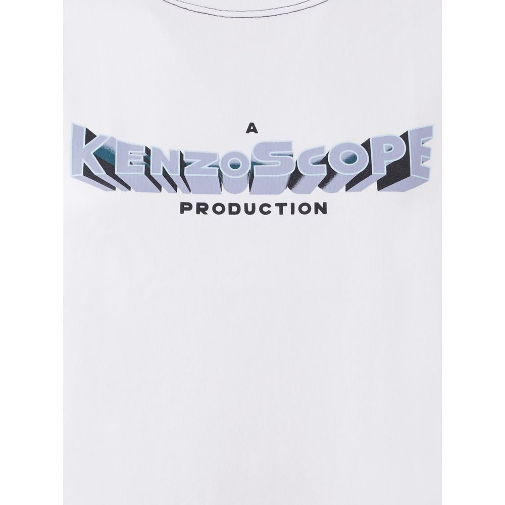 Elegante top blanco de algodón Kenzo para mujer