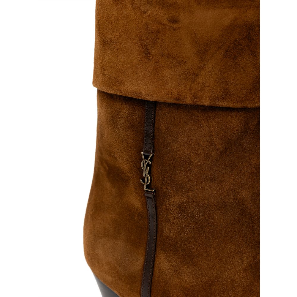 Bota de ante marrón de Saint Laurent
