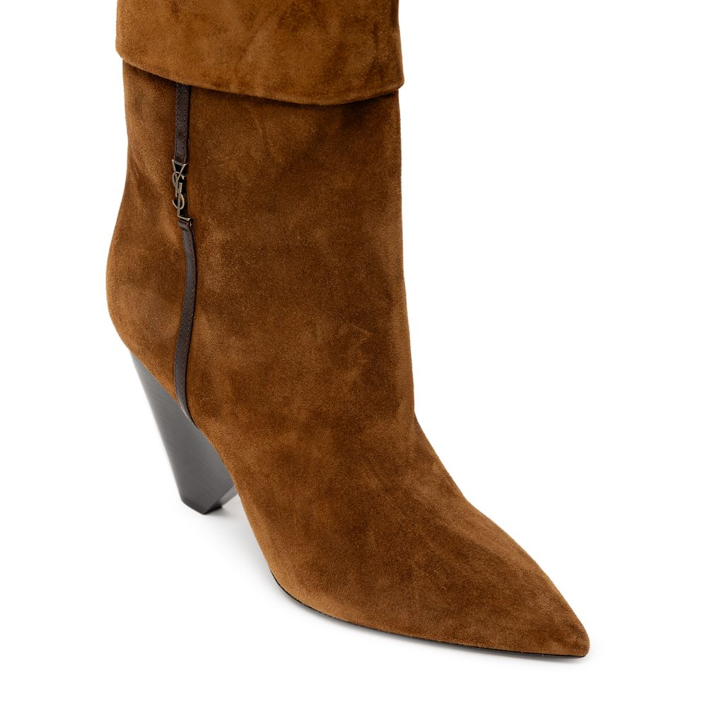 Bota de ante marrón de Saint Laurent