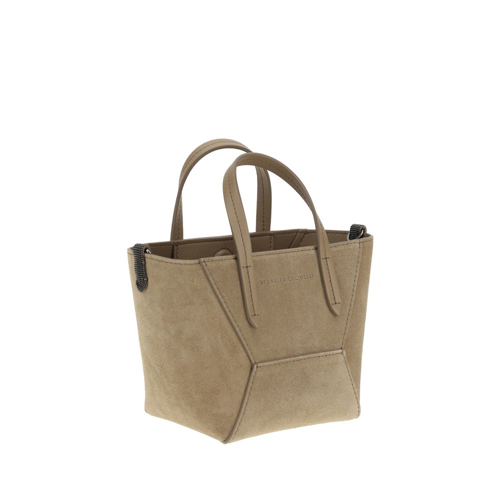 Brunello Cucinelli Bolso De Hombro De Ante
