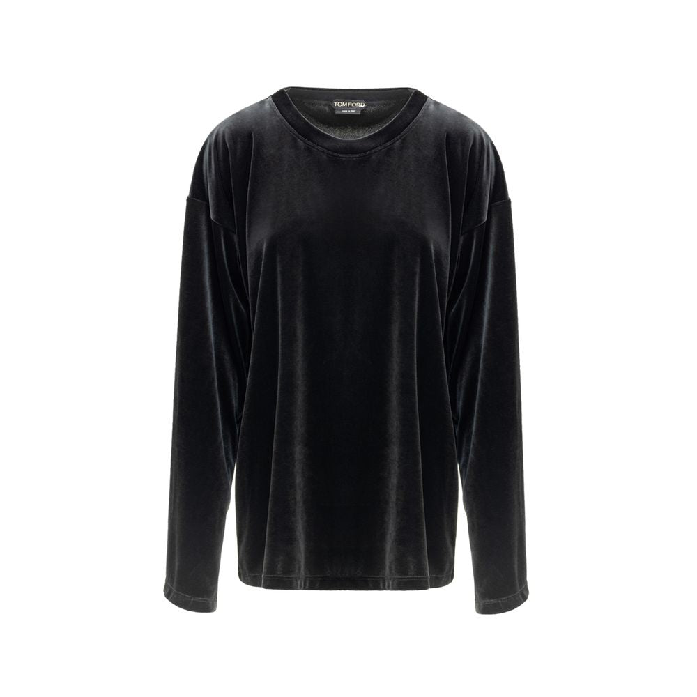 Camiseta y top sintéticos negros de Tom Ford