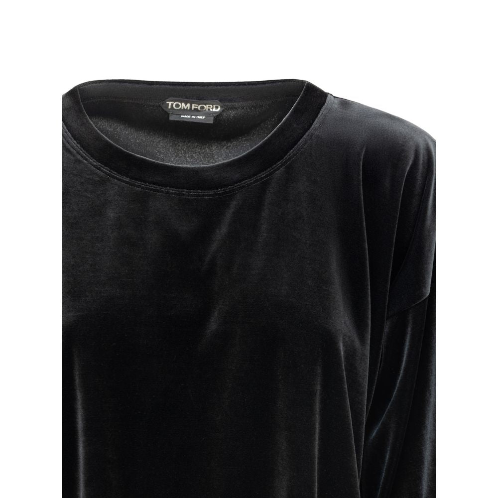 Camiseta y top sintéticos negros de Tom Ford