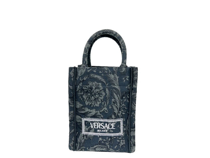 Versace Bolso bandolera Athena Barocco mini con asa superior Negro