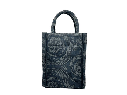 Versace Bolso bandolera Athena Barocco mini con asa superior Negro