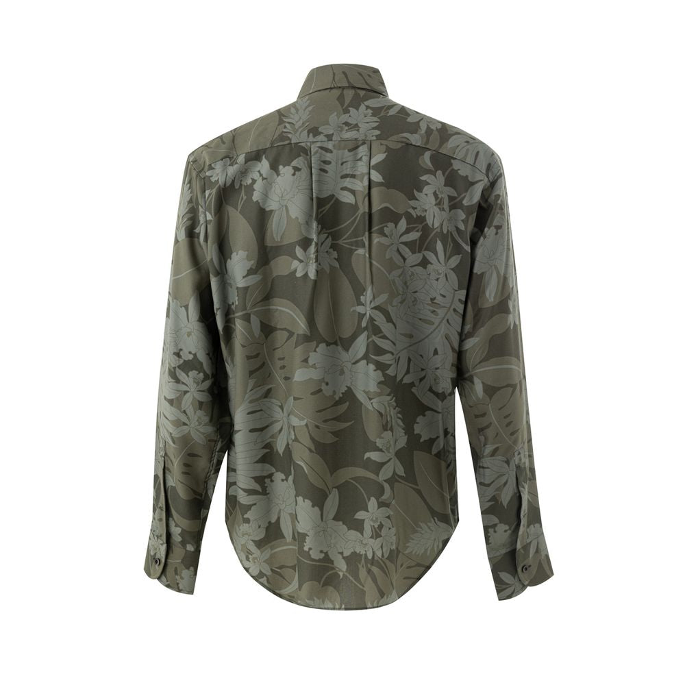 Camisa verde de lyocell de Tom Ford