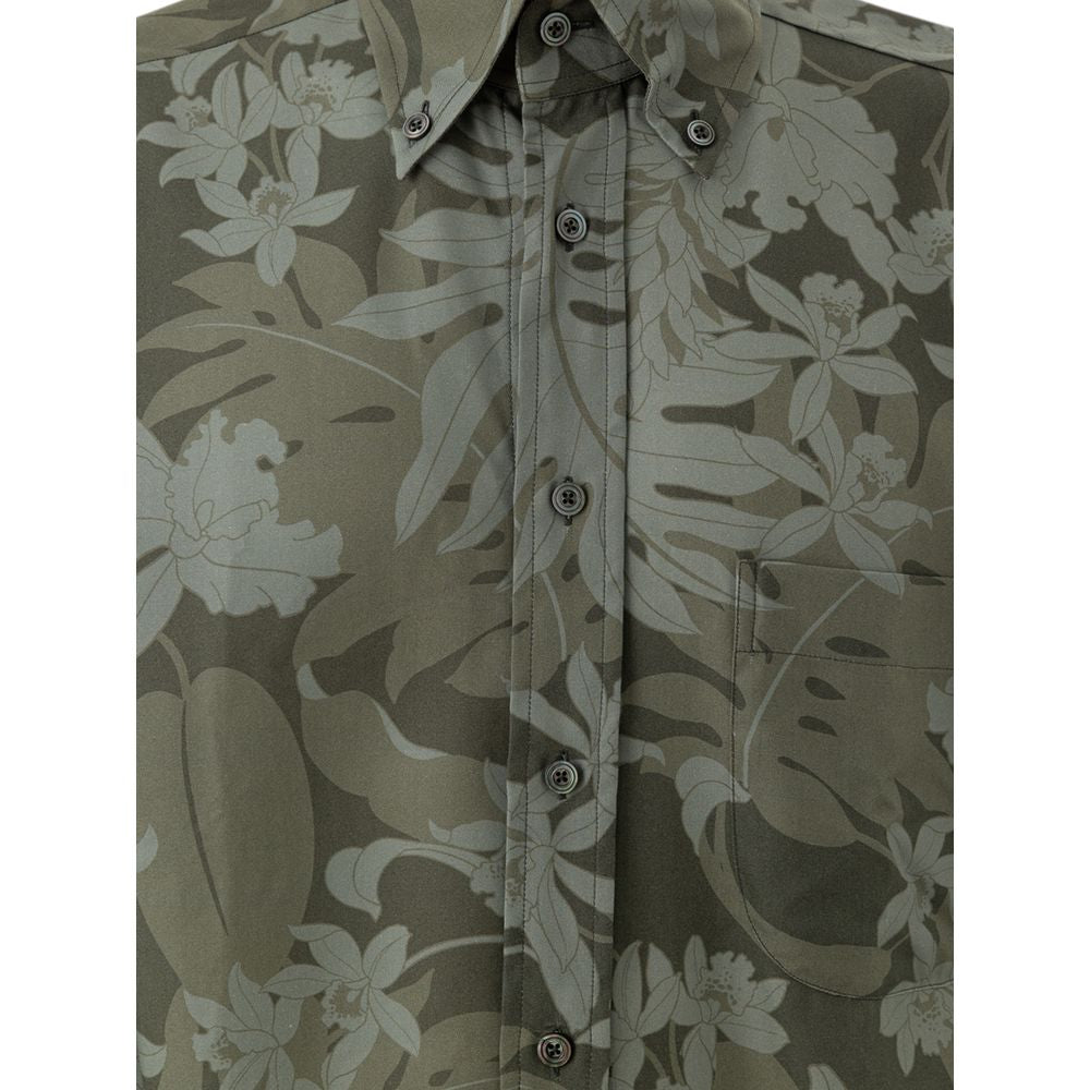 Camisa verde de lyocell de Tom Ford