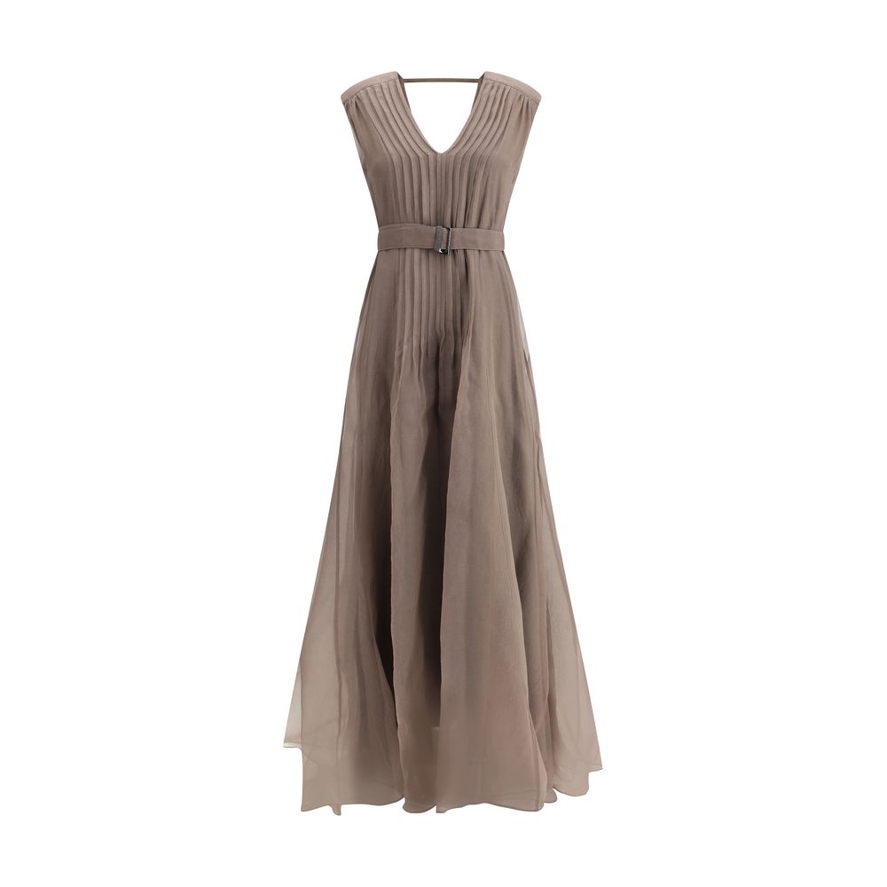 Vestido largo de seda Brunello Cucinelli
