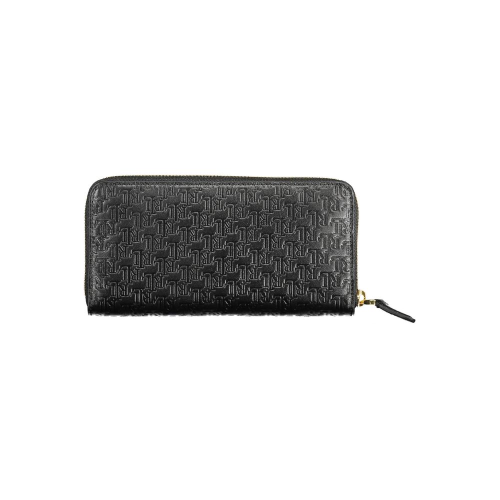 Cartera de cuero negra Ralph Lauren
