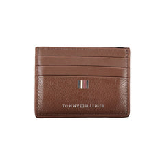 Tarjetero de piel elegante de Tommy Hilfiger con detalles en contraste