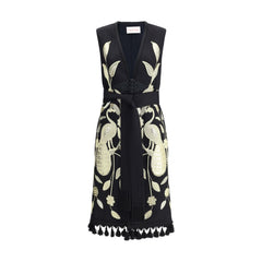 Chaleco largo bordado Valentino