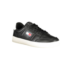 Zapatillas Tommy Hilfiger de cuero negro para hombre