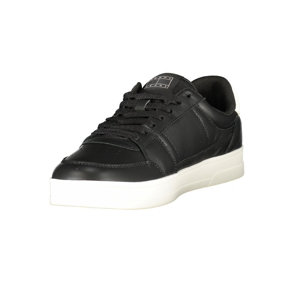 Zapatillas Tommy Hilfiger de cuero negro para hombre