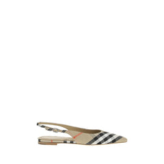Bailarinas Burberry Birdie Check con tira trasera