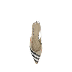 Bailarinas Burberry Birdie Check con tira trasera