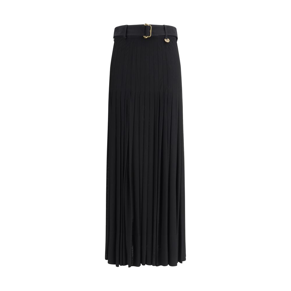 Falda plisada midi de Burberry