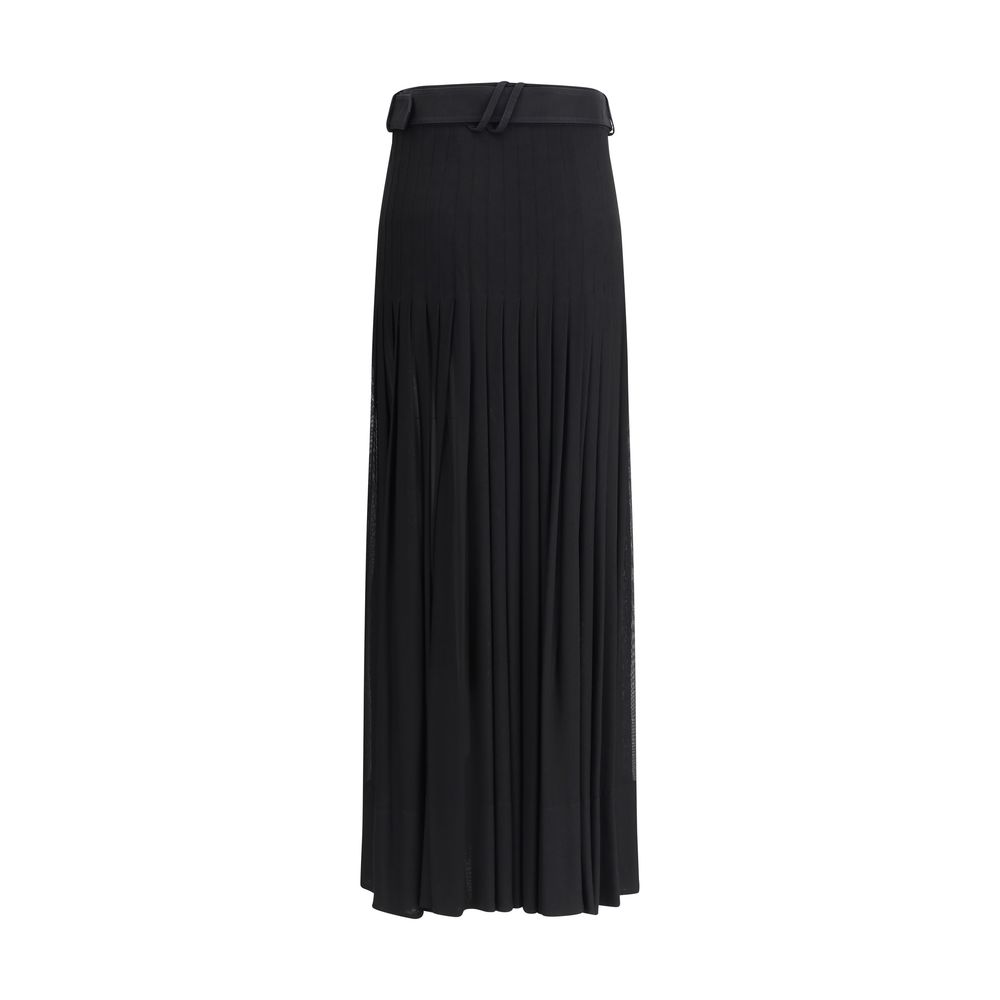 Falda plisada midi de Burberry