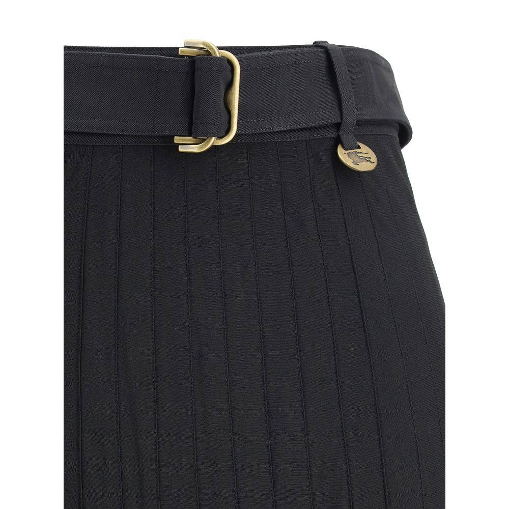 Falda plisada midi de Burberry