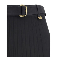Falda plisada midi de Burberry