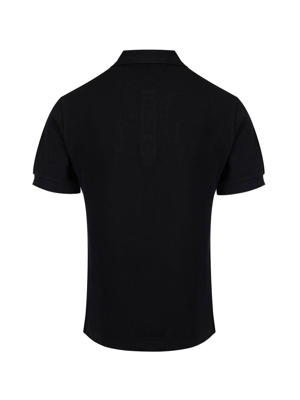 Polo de algodón negro con cuello de Burberry