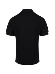 Polo de algodón negro con cuello de Burberry