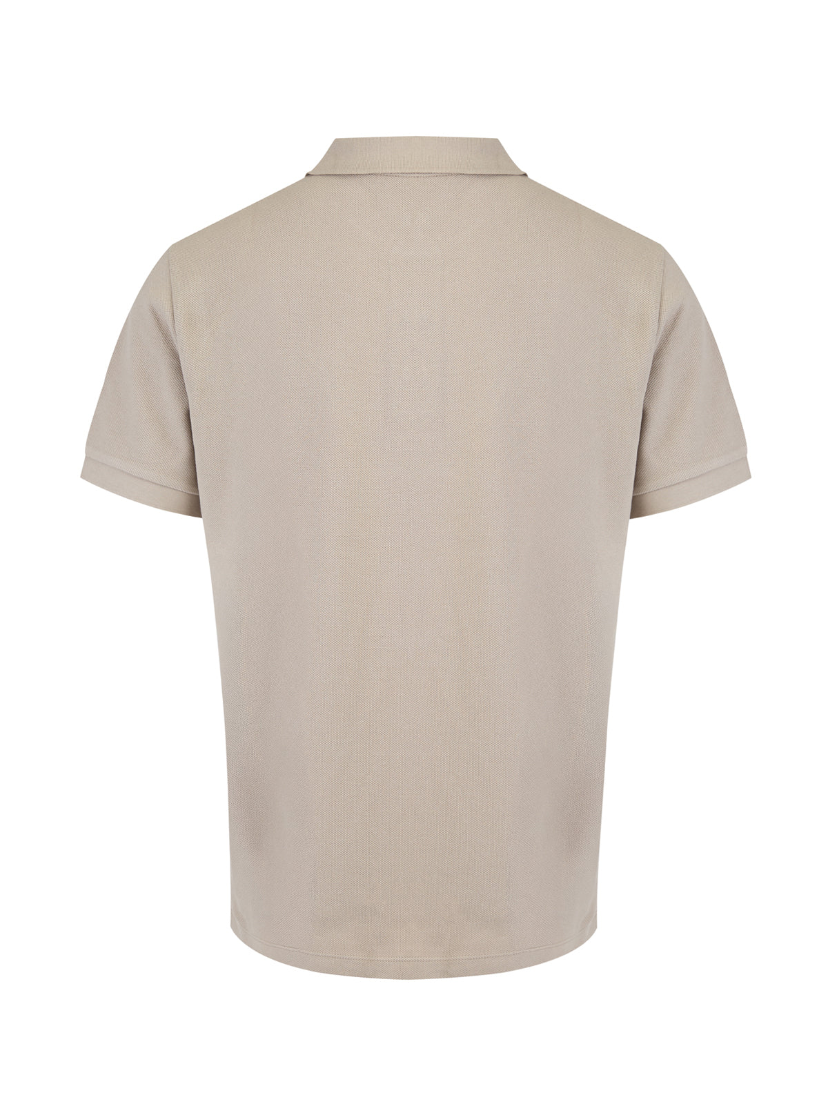 Polo Burberry de algodón con cuello en color piedra pálido