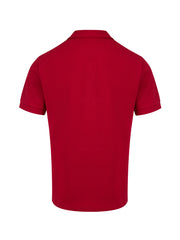 Polo de algodón rojo con cuello de Burberry