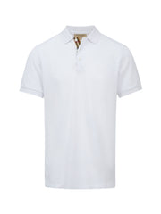 Polo de algodón blanco con cuello de Burberry