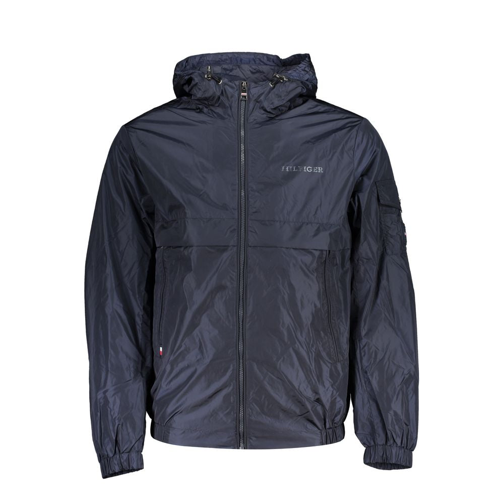Chaqueta deportiva con capucha azul chic de Tommy Hilfiger con detalles en contraste