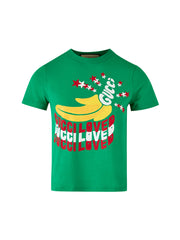 Camiseta de algodón verde con el logotipo de Gucci