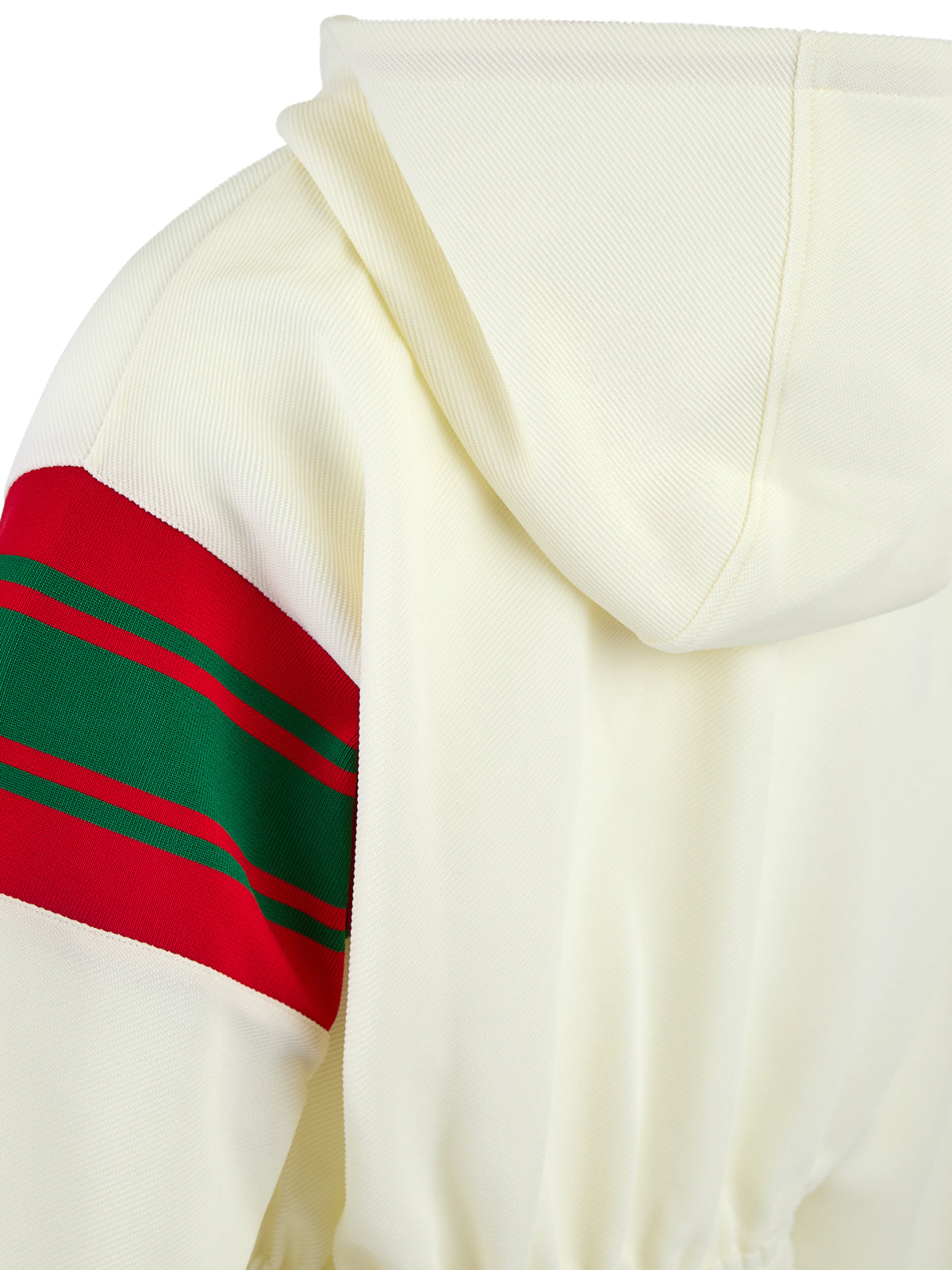 Sudadera con capucha y logotipo de poliéster color crema de Gucci