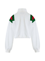 Sudadera blanca de poliéster con logotipo de Gucci