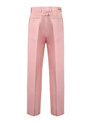 Pantalones de algodón rosa claro Gucci
