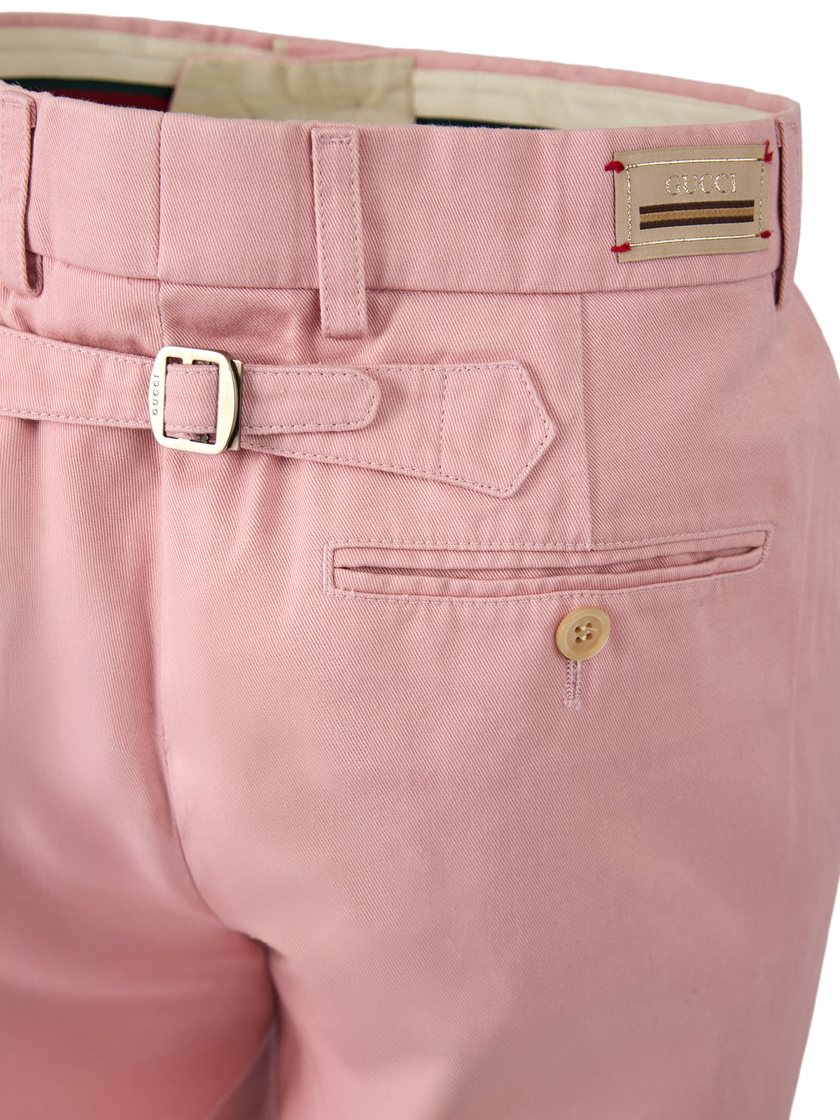 Pantalones de algodón rosa claro Gucci