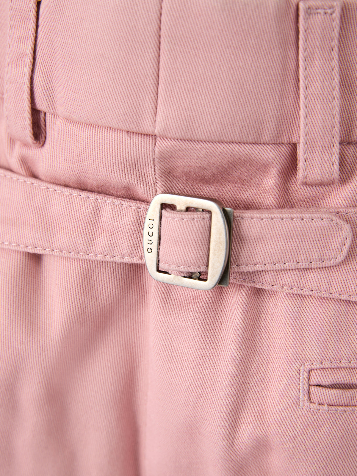Pantalones de algodón rosa claro Gucci