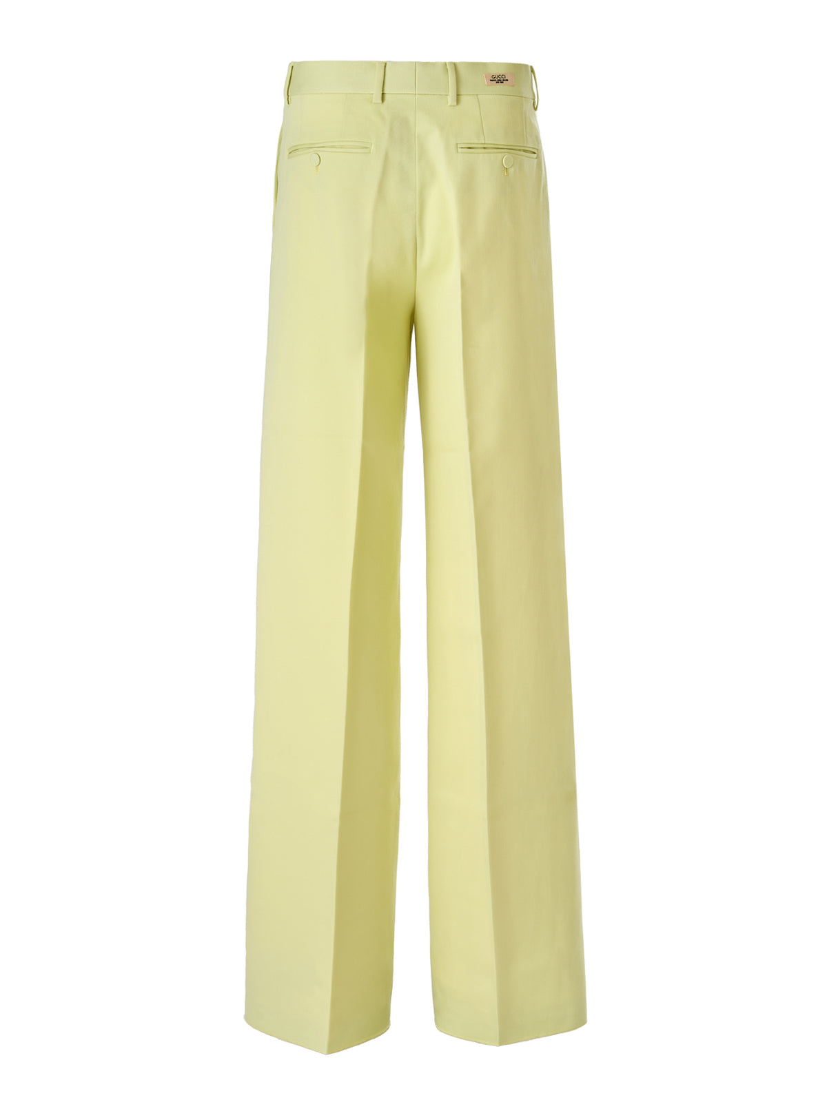 Pantalones de poliéster amarillo lima Gucci