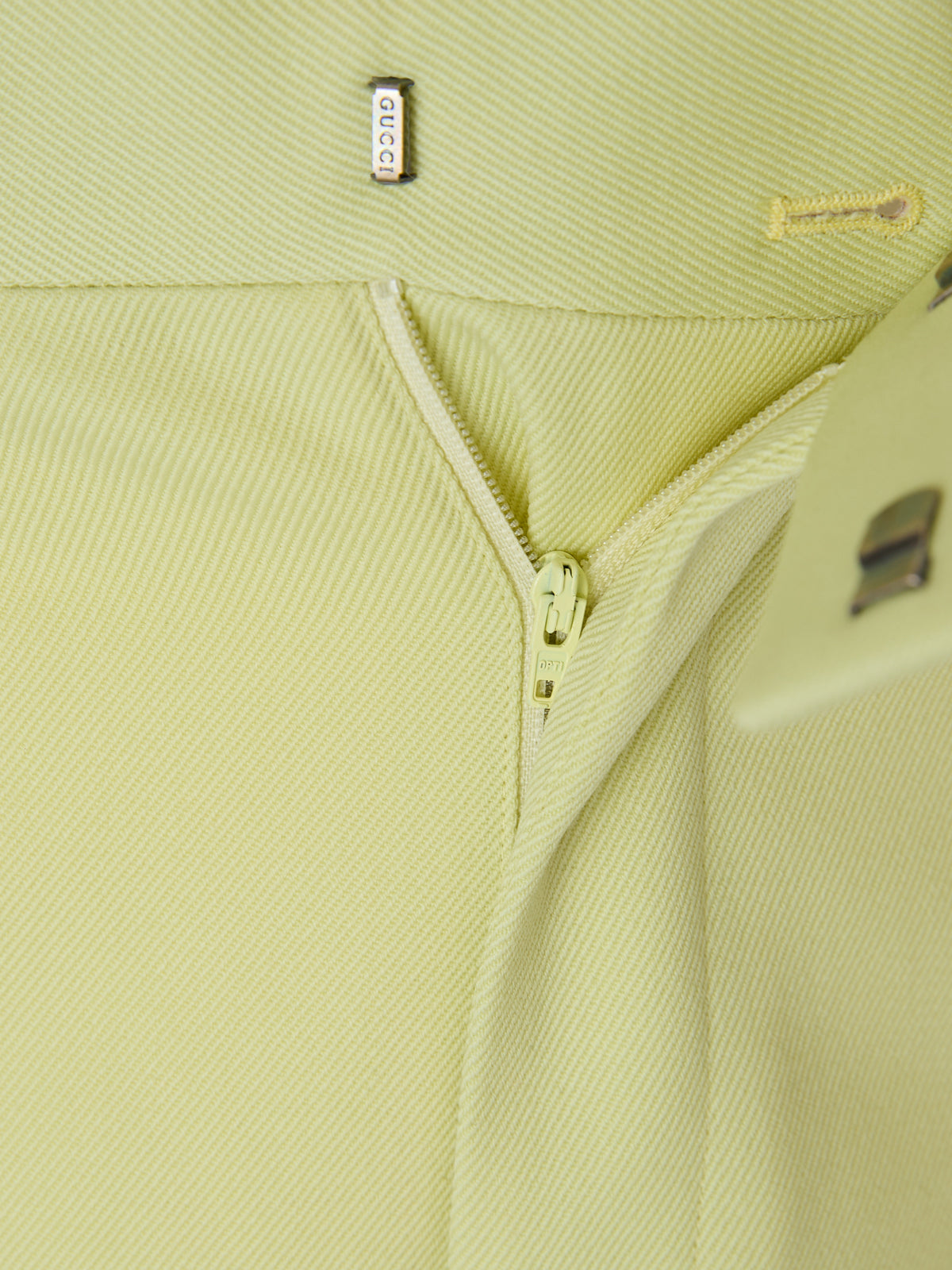 Pantalones de poliéster amarillo lima Gucci