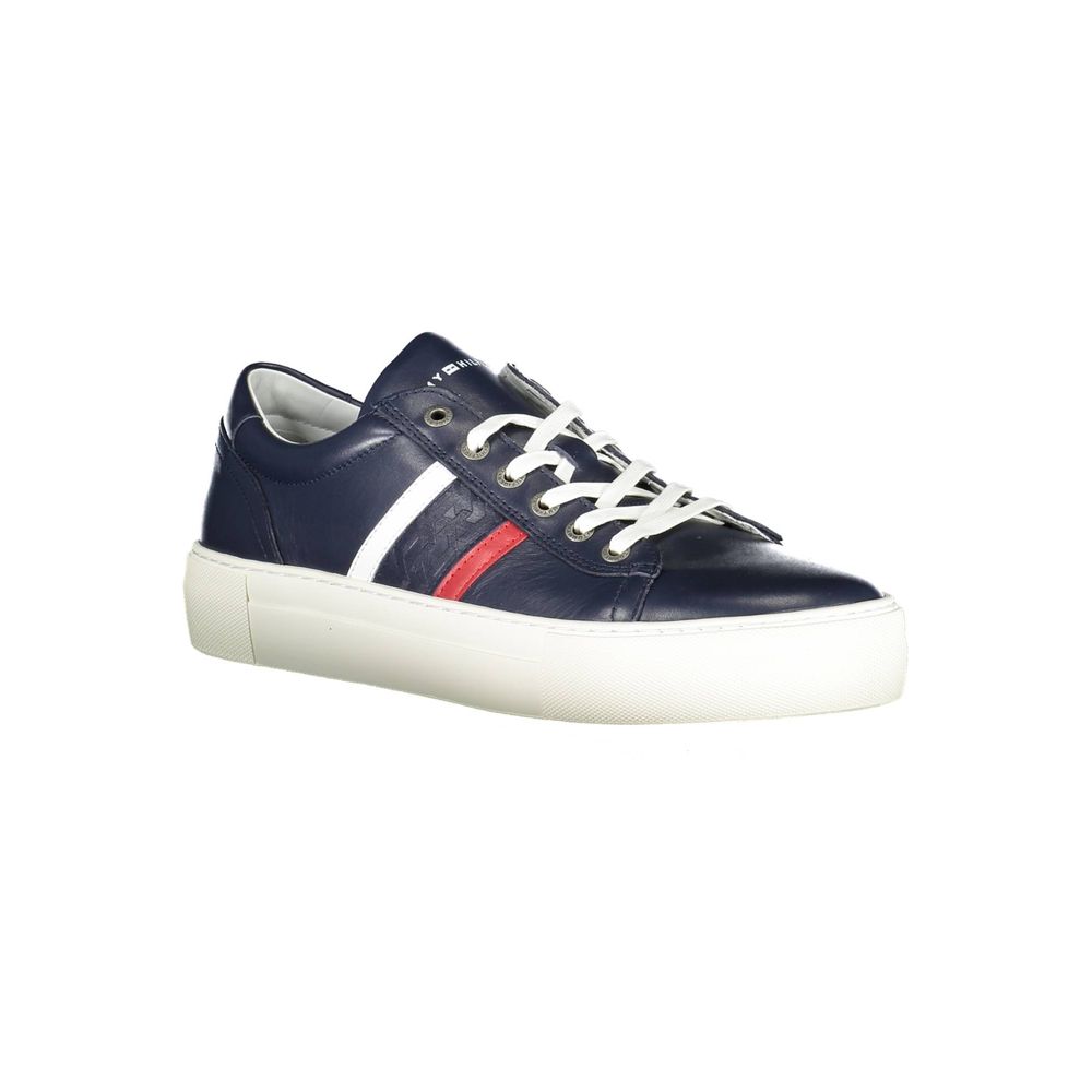 Zapatillas Tommy Hilfiger de cuero azul para hombre
