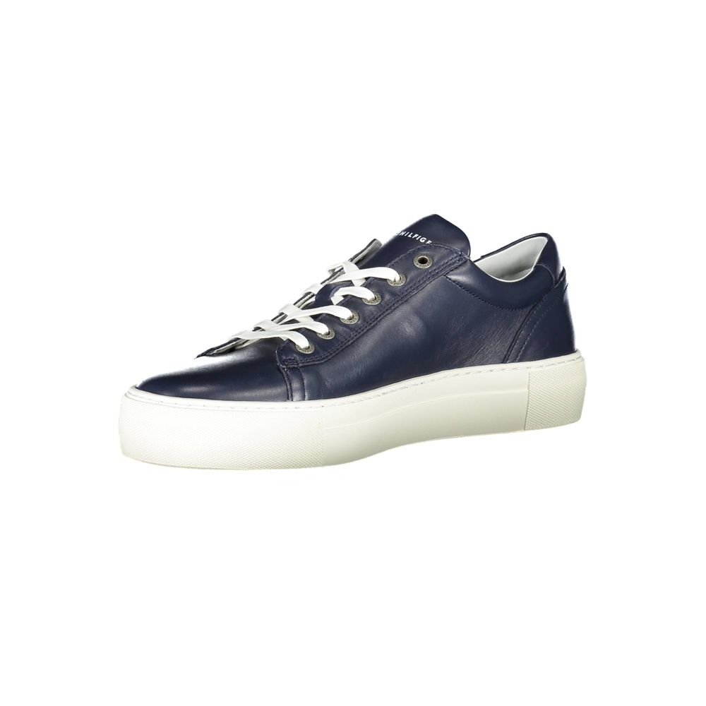 Zapatillas Tommy Hilfiger de cuero azul para hombre