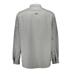 Camisa de algodón gris Tommy Hilfiger para hombre