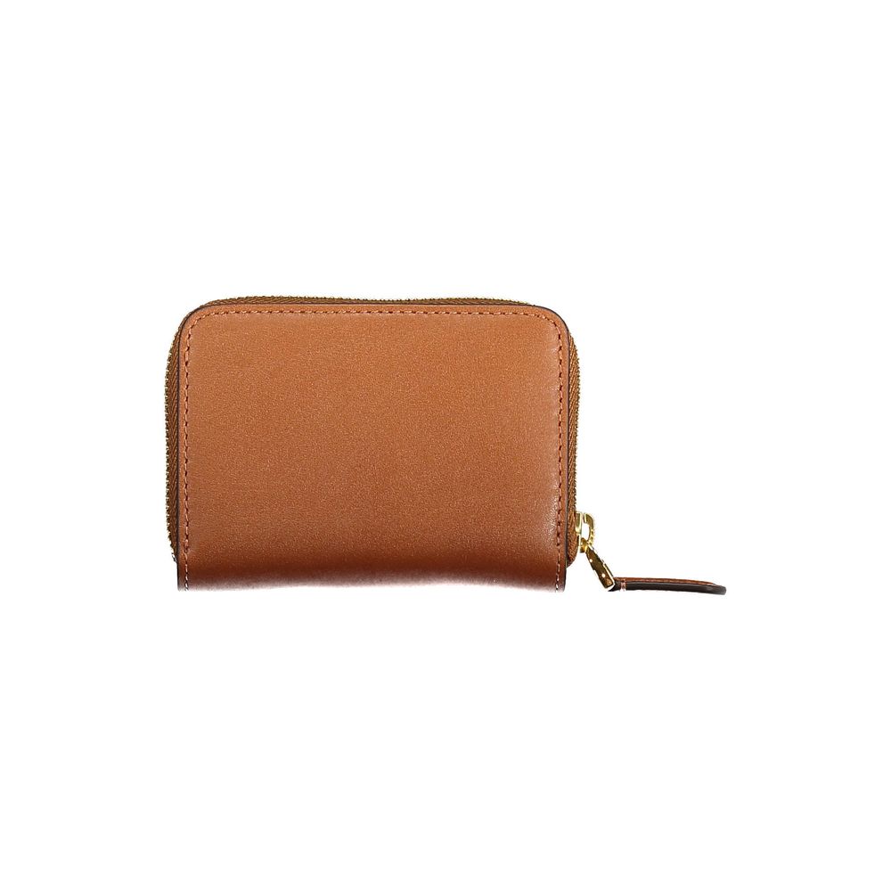 Cartera de cuero marrón Ralph Lauren