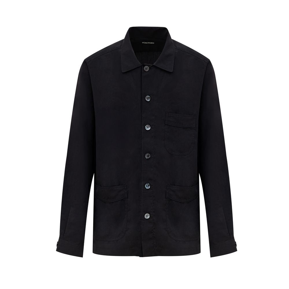 Camisa negra de lyocell de Tom Ford