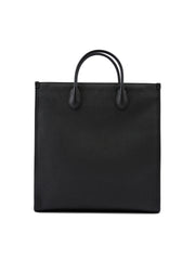 Bolso tote mediano de cuero negro con logotipo de Gucci