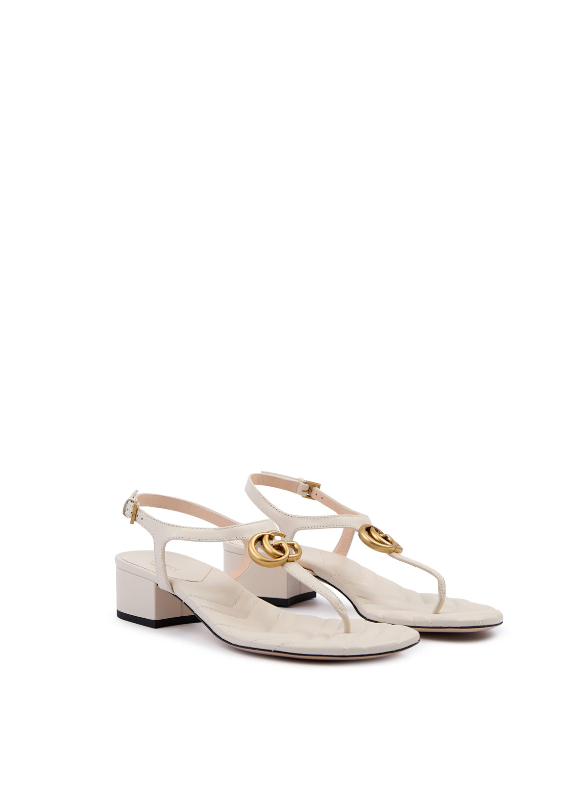 Sandalias Charlotte de piel napa blanca Mystic de Gucci