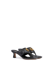 Sandalias Charlotte de piel napa negra Mystic de Gucci