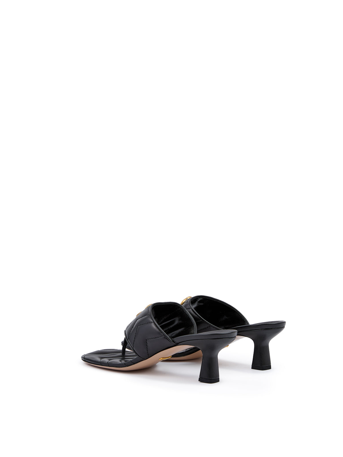 Sandalias Charlotte de piel napa negra Mystic de Gucci