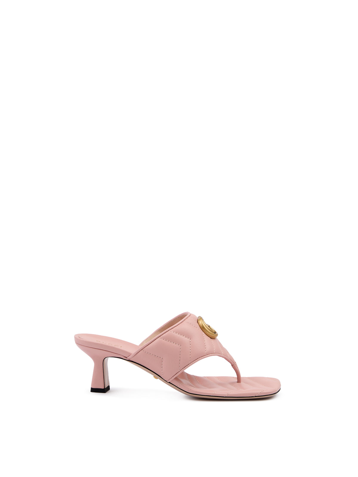 Sandalias Charlotte de piel napa rosa mística de Gucci
