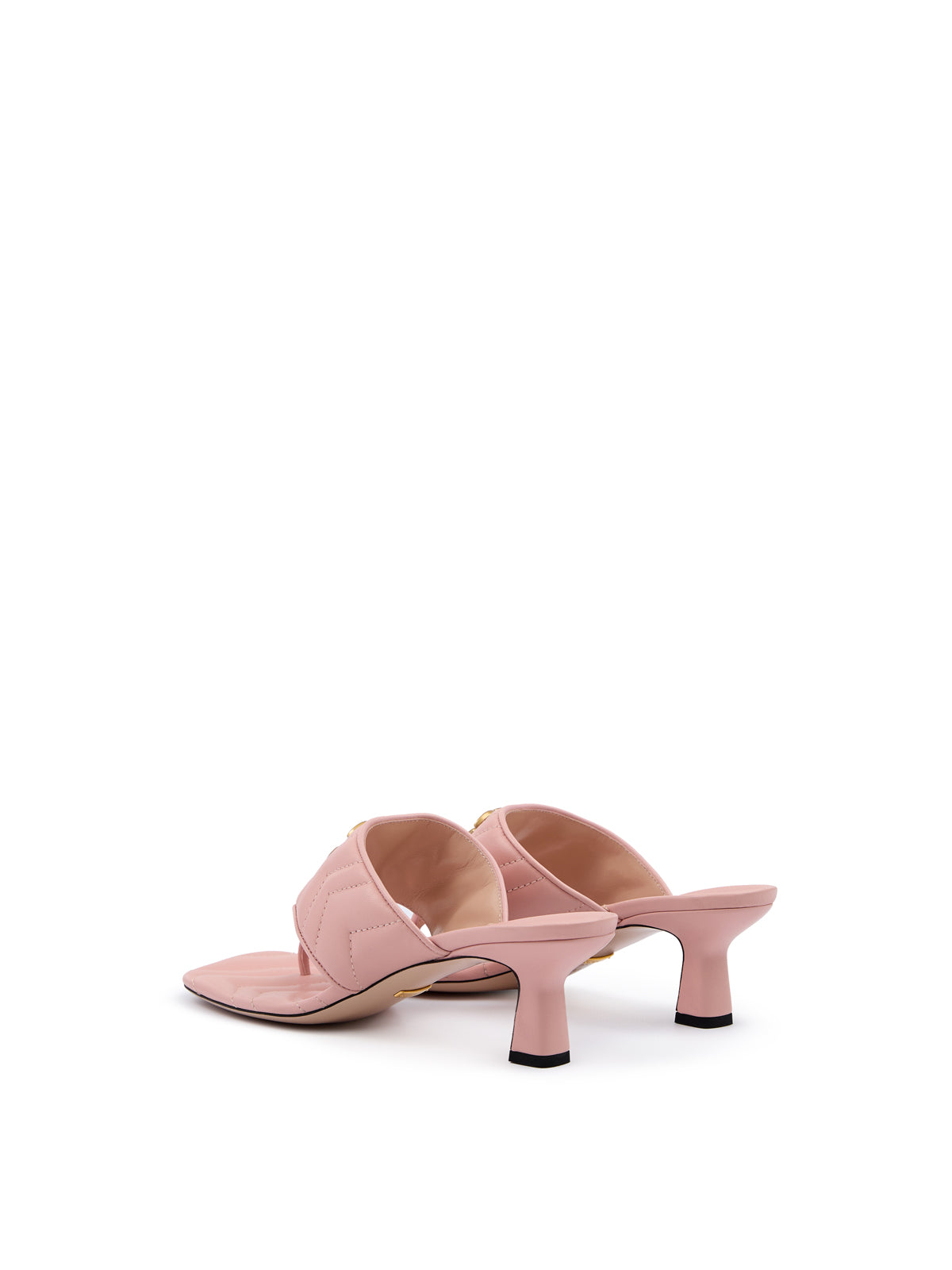 Sandalias Charlotte de piel napa rosa mística de Gucci