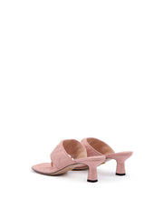 Sandalias Charlotte de piel napa rosa mística de Gucci